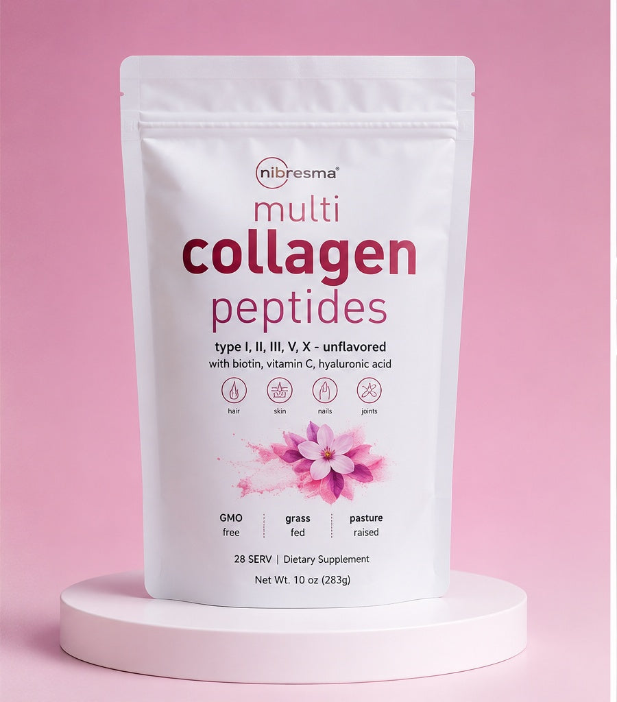 Multi Collagen Peptides en Polvo Tipos I, II, III, V y X Sin Sabor