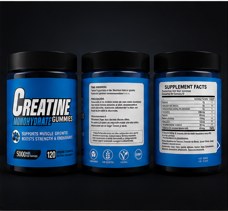 Creatina Gummies Blueberry 5000 mg/ 120 gomitas