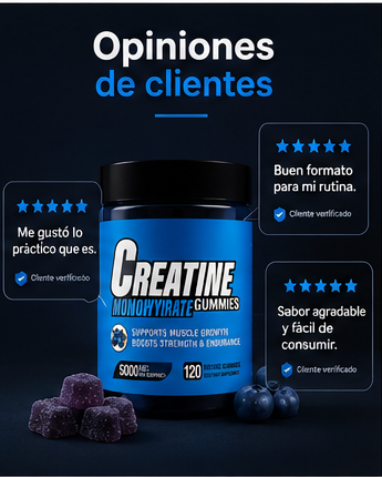 Creatina Gummies Blueberry 5000 mg/ 120 gomitas