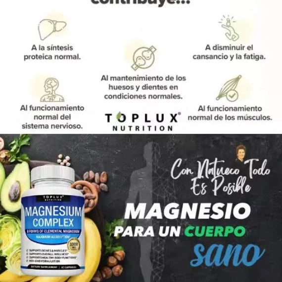 Vialto Magnesio Complex 8 en 1 60 Cápsulas Multibeneficio